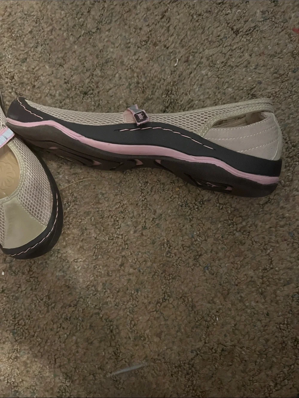 Jambu Beige and Light Pink Mary Jane Flats